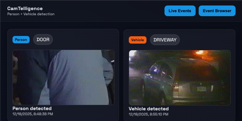 CamTelligence - AI Integration for my Dumb Security System